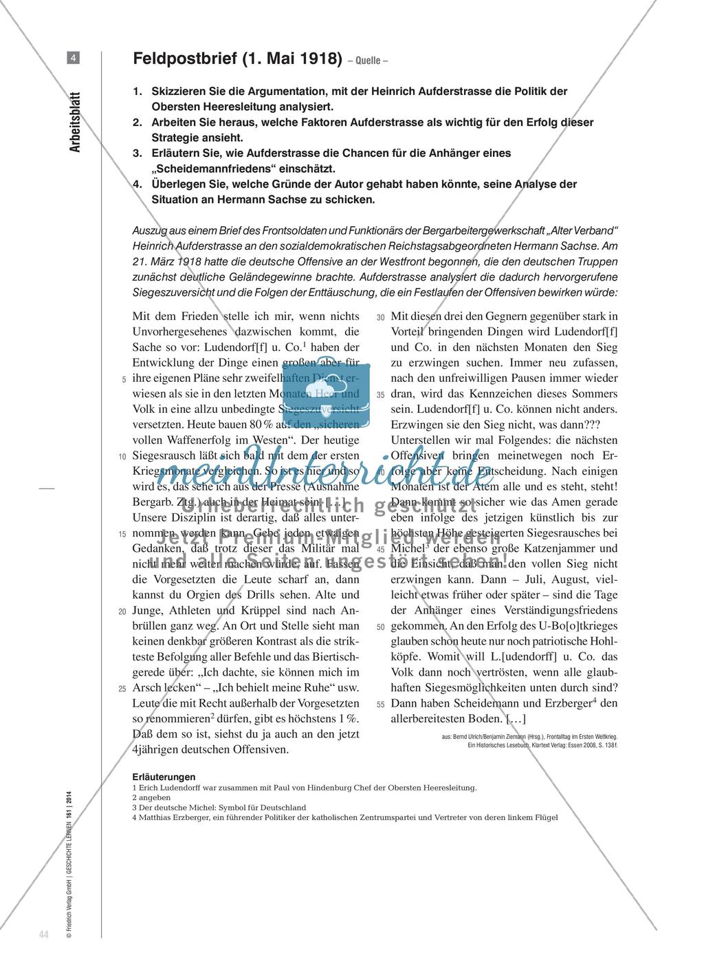 Vom Friedenswunsch zur Revolution - Epochenwende 1917/1918 an der Westfront Preview 6