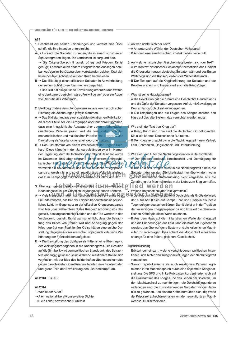 Kriegs- oder Friedensordnung? - Politische Grundsatzdiskussion in der Weimarer Republik Preview 3