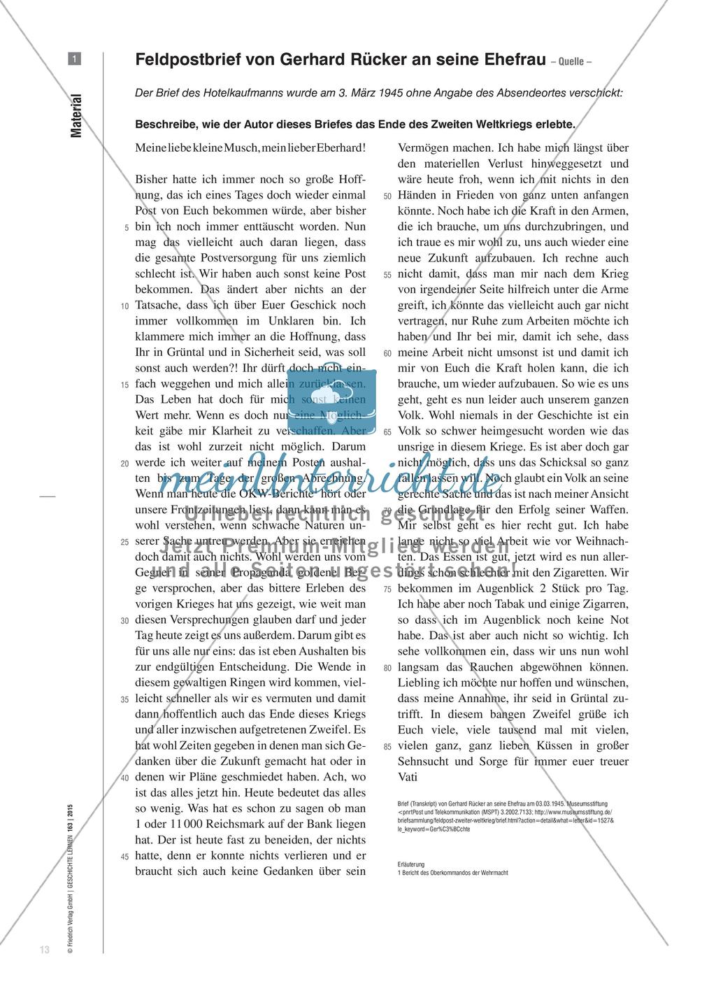 Analyse von Feldpostbriefen als historische Quellen Preview 4