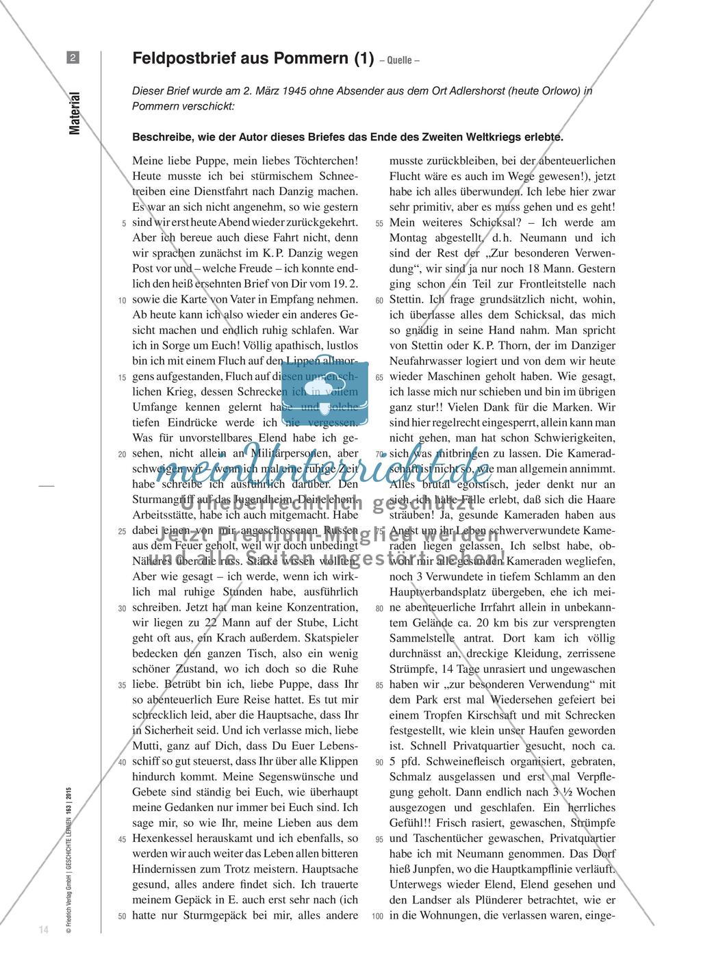 Analyse von Feldpostbriefen als historische Quellen Preview 5