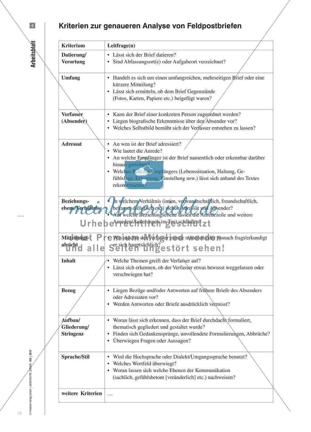 Analyse von Feldpostbriefen als historische Quellen Preview 7