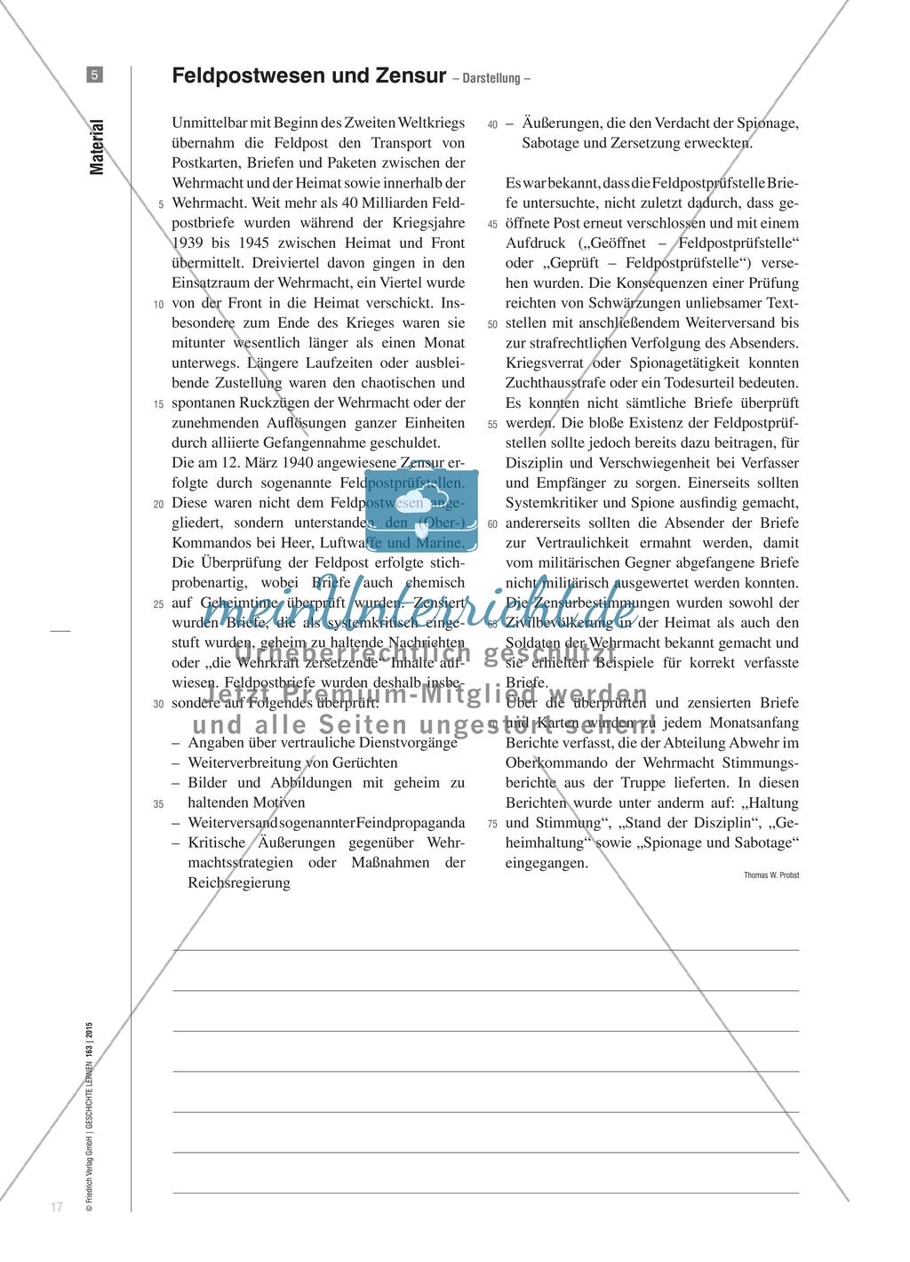 Analyse von Feldpostbriefen als historische Quellen Preview 8
