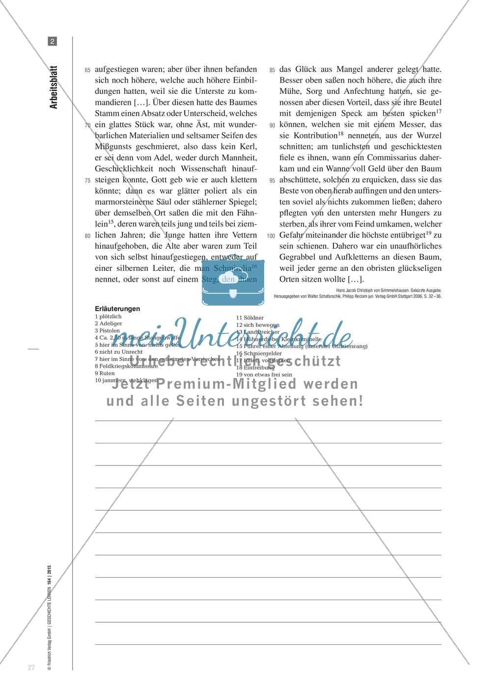 Eine Welt in Aufruhr - Die gesellschaftlichen Verwerfungen während des Dreißigjährigen Kriegs im Simplicissimus Preview 6