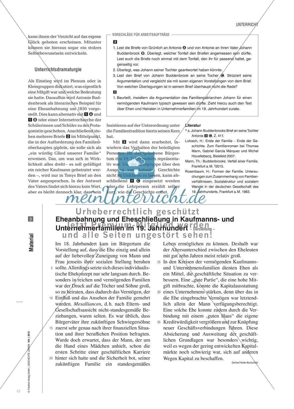 „Ein würdig Glied unserer Familie“* - Tony Buddenbrook als Beispiel für standesgemäße Ehen um 1850 Preview 2