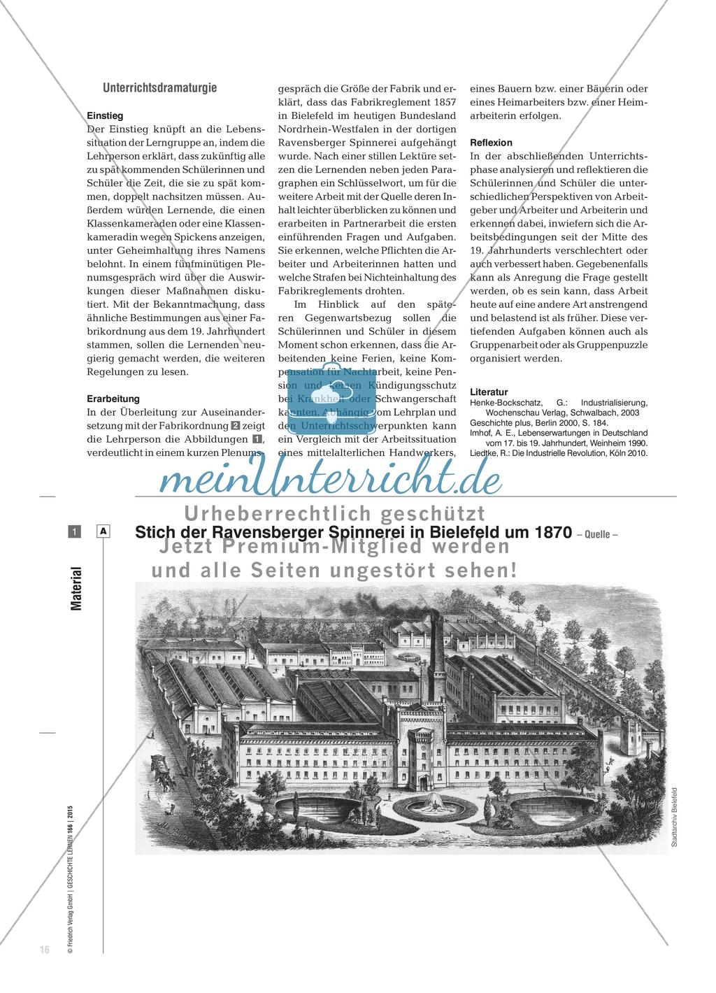 Fürsorglich oder disziplinierend? - Das Fabrikreglement der Ravensberger Spinnerei Preview 3