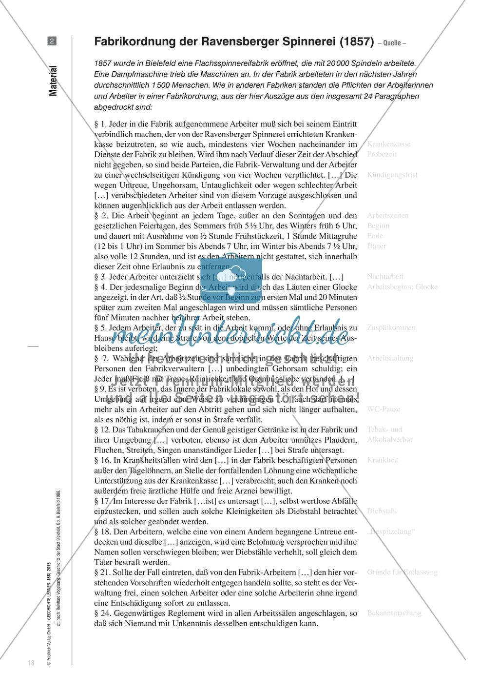 Fürsorglich oder disziplinierend? - Das Fabrikreglement der Ravensberger Spinnerei Preview 5