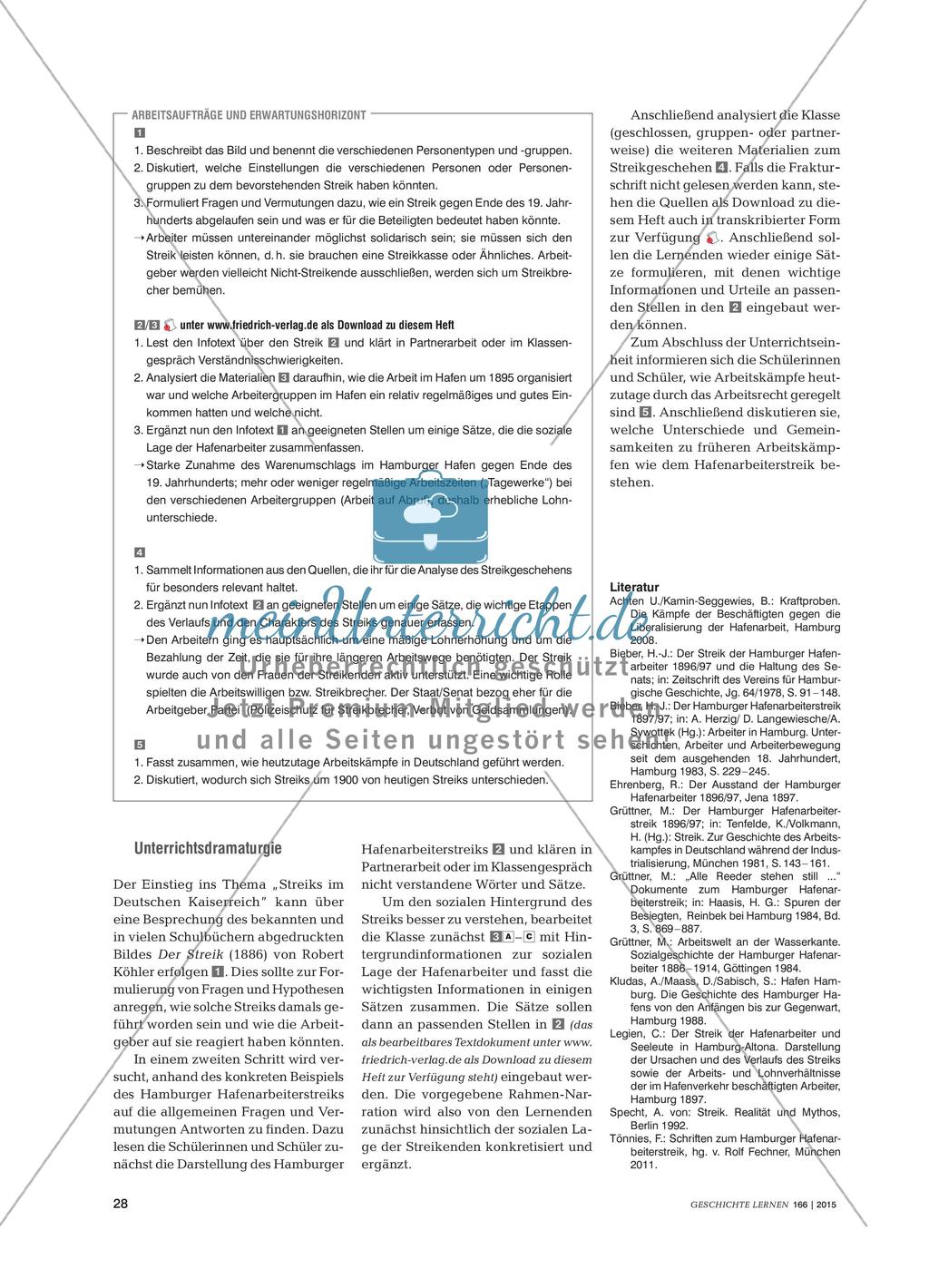 Der Hamburger Hafenarbeiterstreik 1896/97 - Streiks und Gewerkschaften als Druckmittel Preview 3