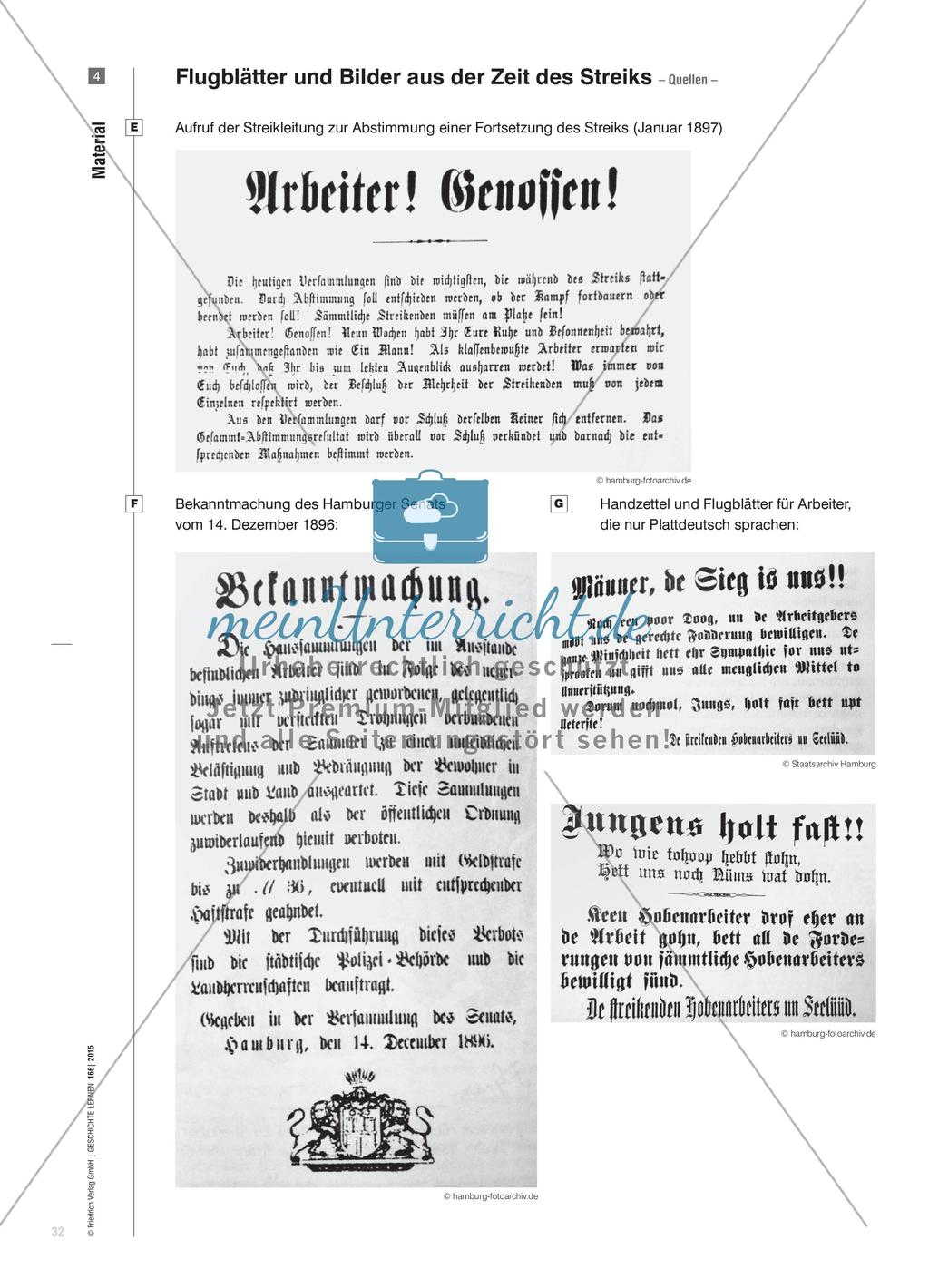 Der Hamburger Hafenarbeiterstreik 1896/97 - Streiks und Gewerkschaften als Druckmittel Preview 7