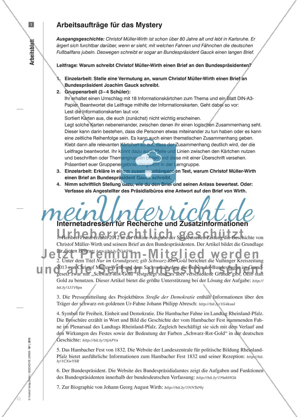 Ein Mystery für den fächerverbindenden Unterricht in Geschichte und Politik Preview 4