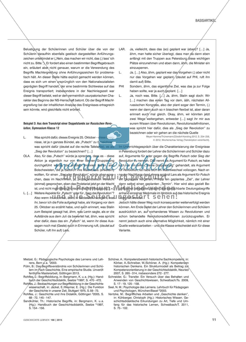 Begriffsarbeit im Geschichtsunterricht Preview 10