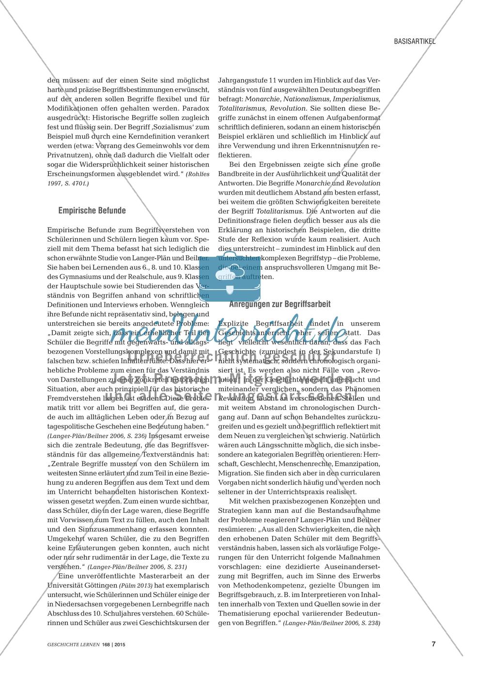 Begriffsarbeit im Geschichtsunterricht Preview 6