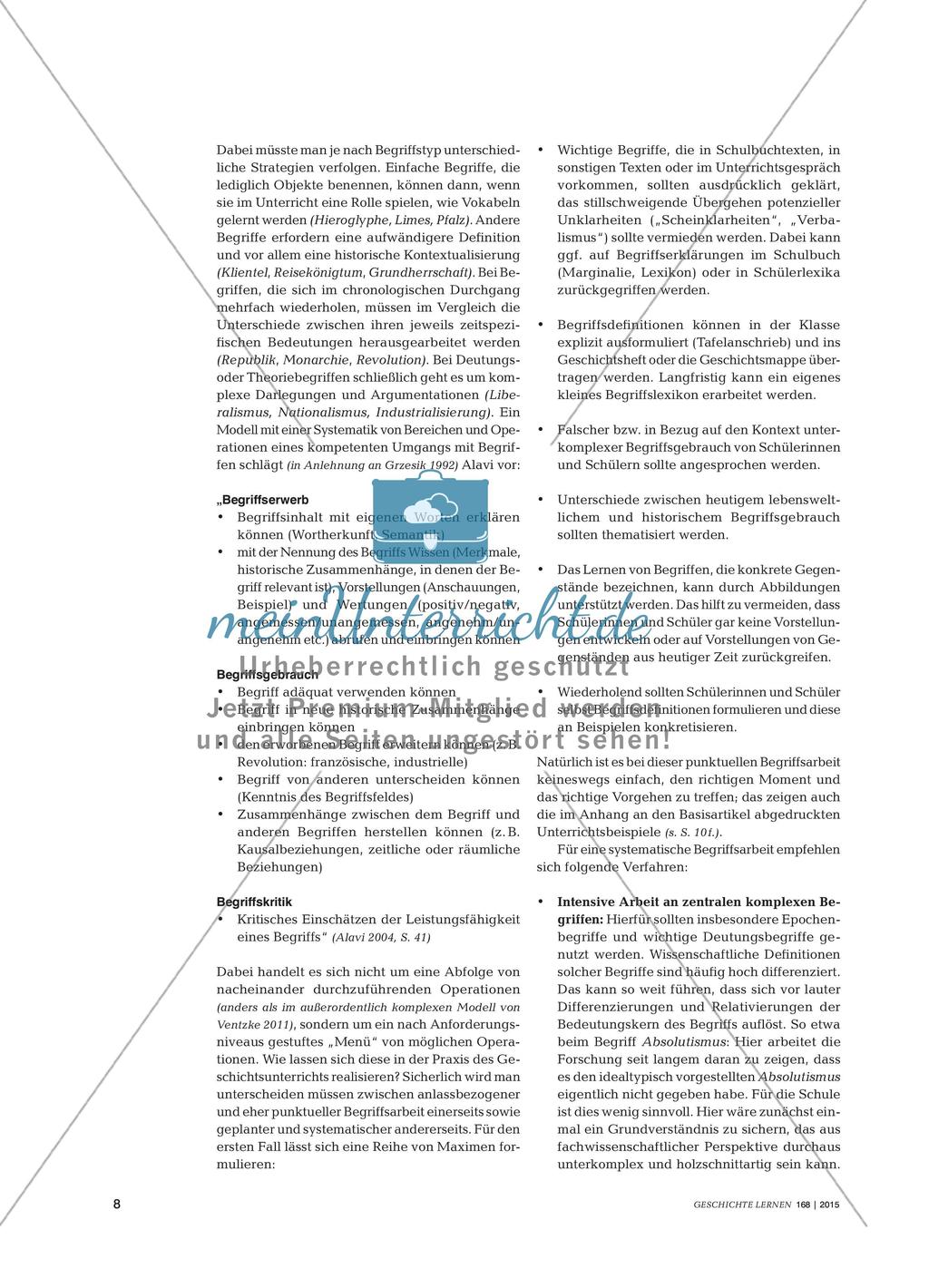 Begriffsarbeit im Geschichtsunterricht Preview 7
