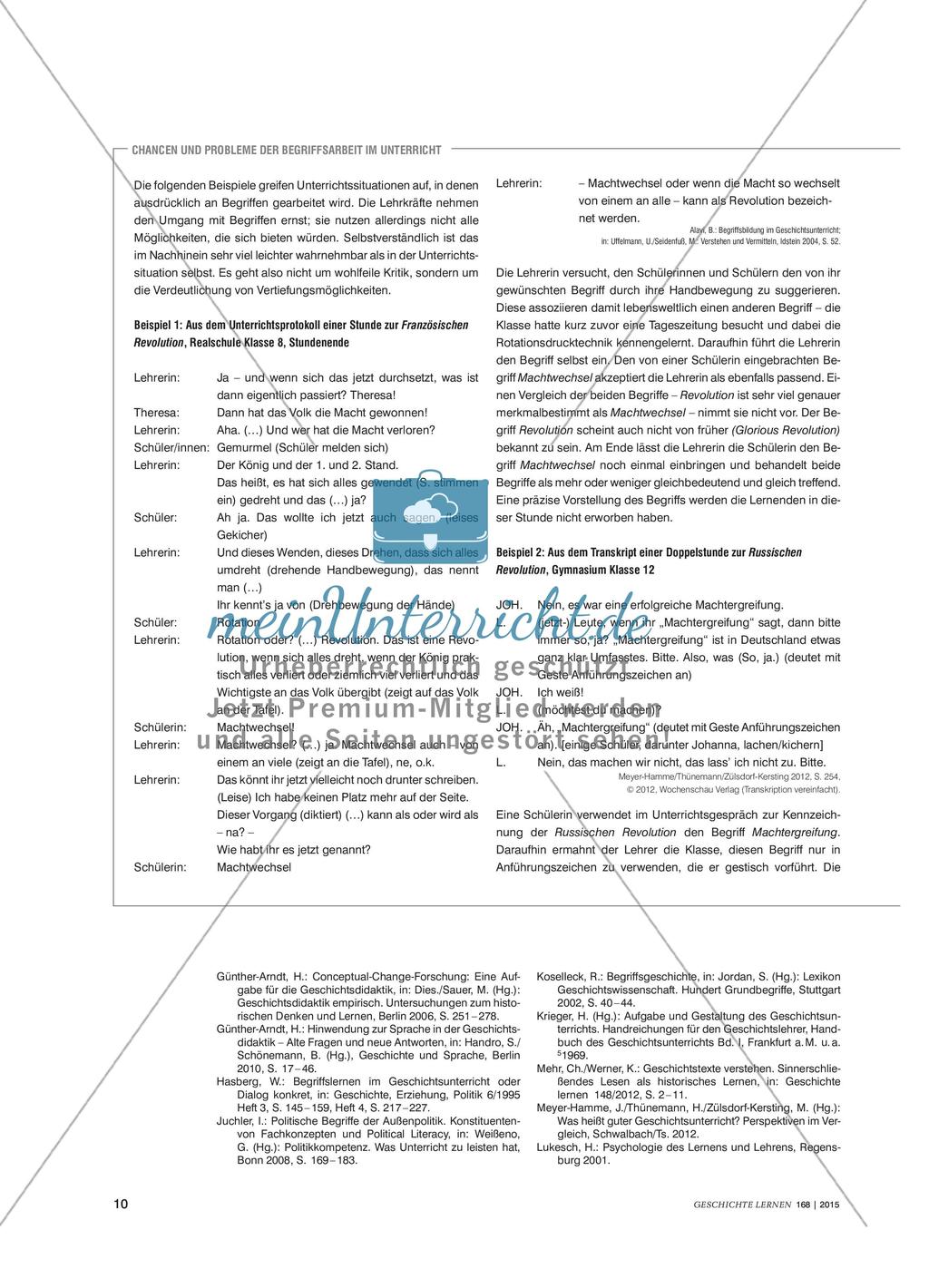 Begriffsarbeit im Geschichtsunterricht Preview 9