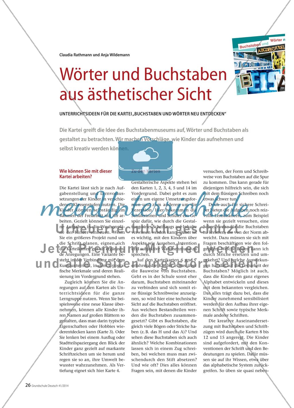 Wörter und Buchstaben aus ästhetischer Sicht Preview 1