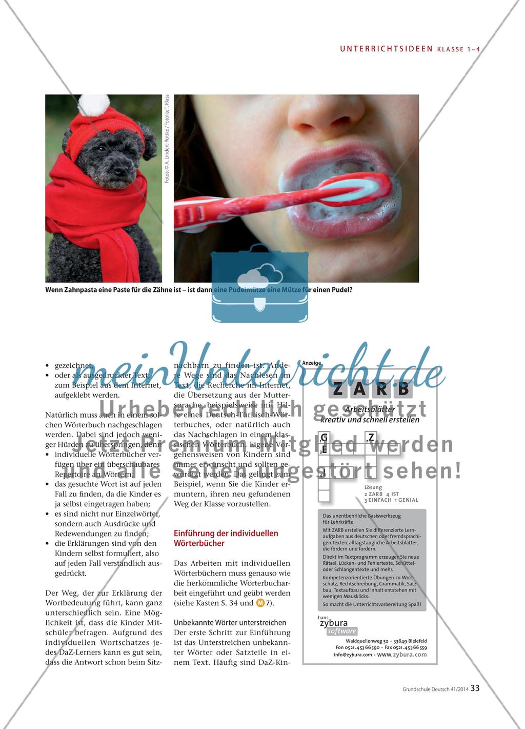 Individuelle Wörterbücher für DaZ-Schüler Preview 2