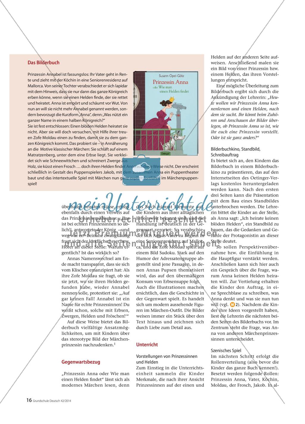 Szenisches Interpretieren eines modernen Märchen-Bilderbuchs Preview 2