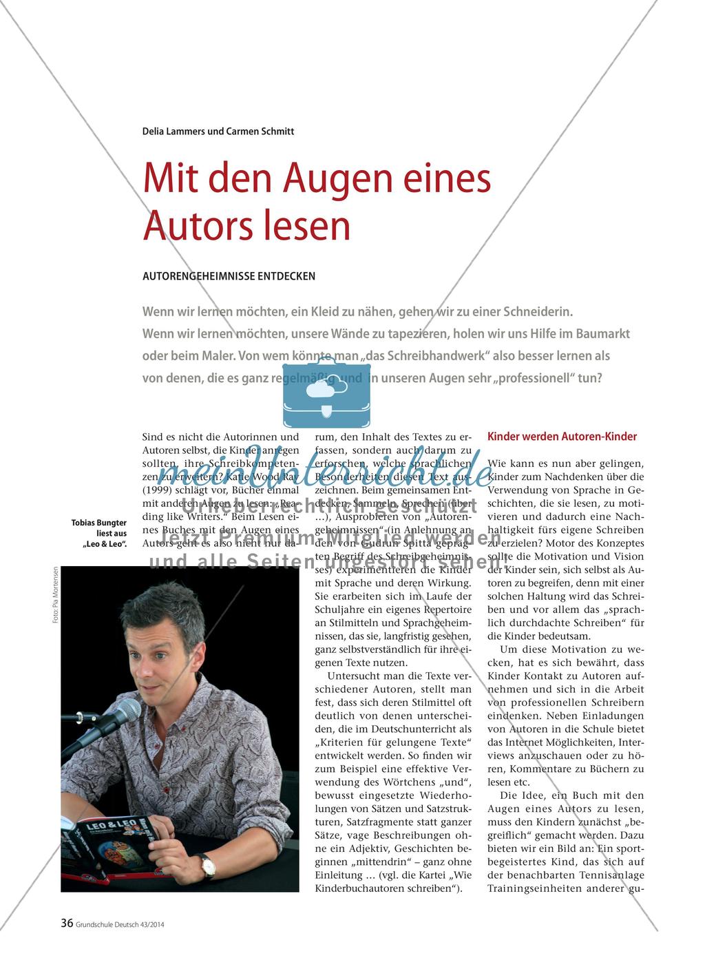 Mit den Augen eines Autors lesen - Autorengeheimnisse entdecken Preview 1