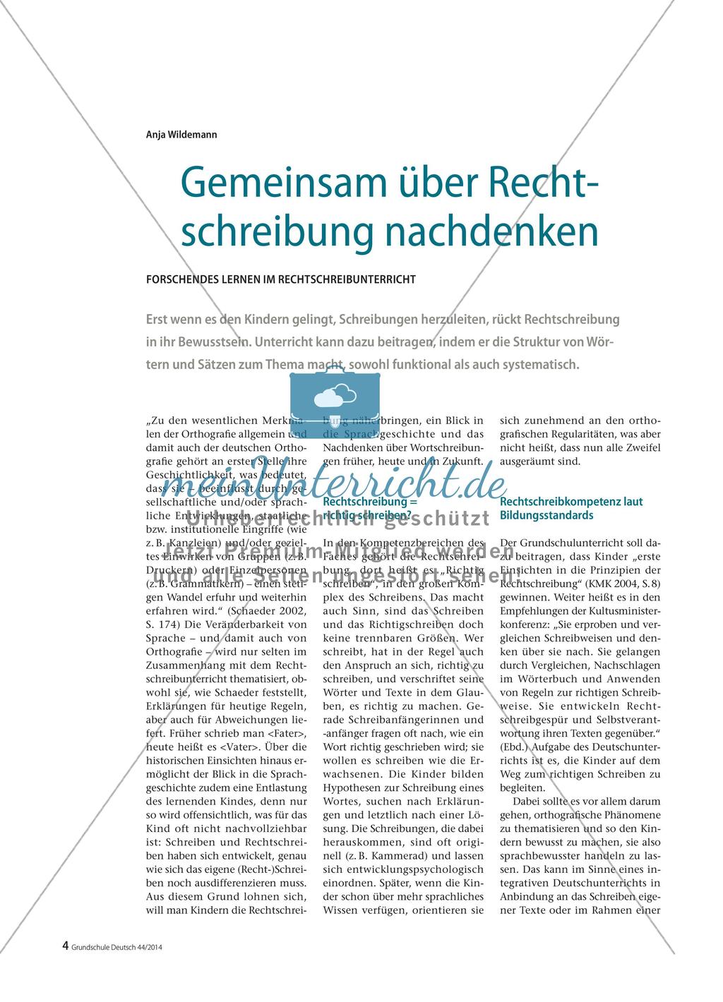 Gemeinsam über Rechtschreibung nachdenken - Forschendes Lernen im Rechtschreibunterricht Preview 1