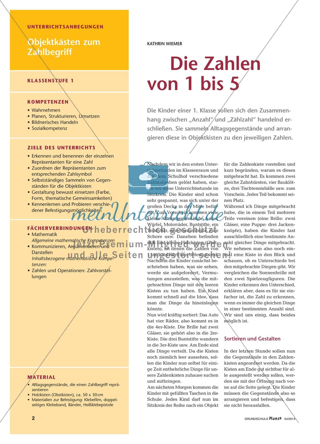 Die Zahlen von 1 bis 5 Preview 1