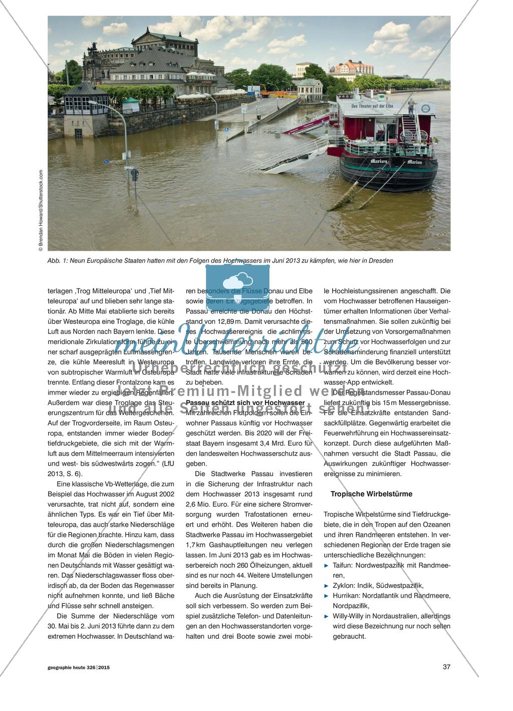 Hochwasser, tropische Wirbelstürme und Hitzeperioden - Weltweit extreme Wetterereignisse anhand von drei regionalen Beispielen erarbeiten Preview 2