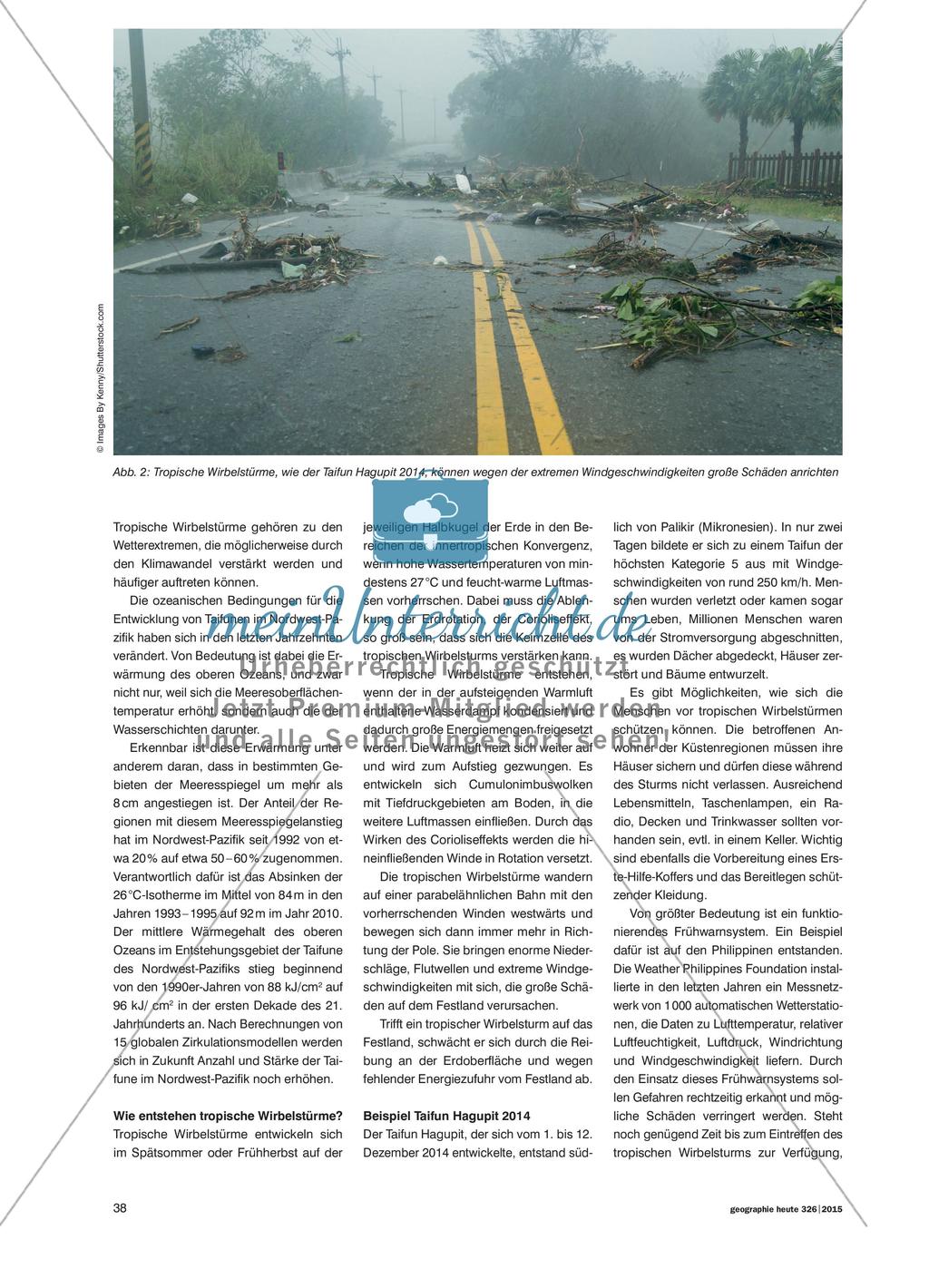 Hochwasser, tropische Wirbelstürme und Hitzeperioden - Weltweit extreme Wetterereignisse anhand von drei regionalen Beispielen erarbeiten Preview 3