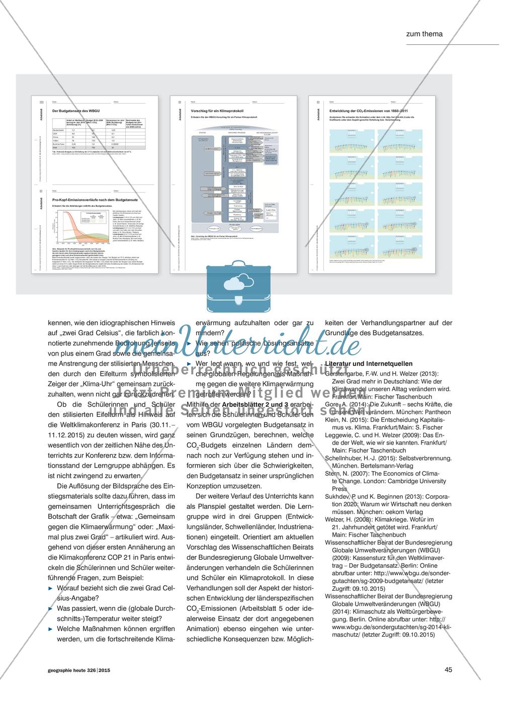 Nicht mehr als plus zwei Grad! - Der Budgetansatz Preview 4