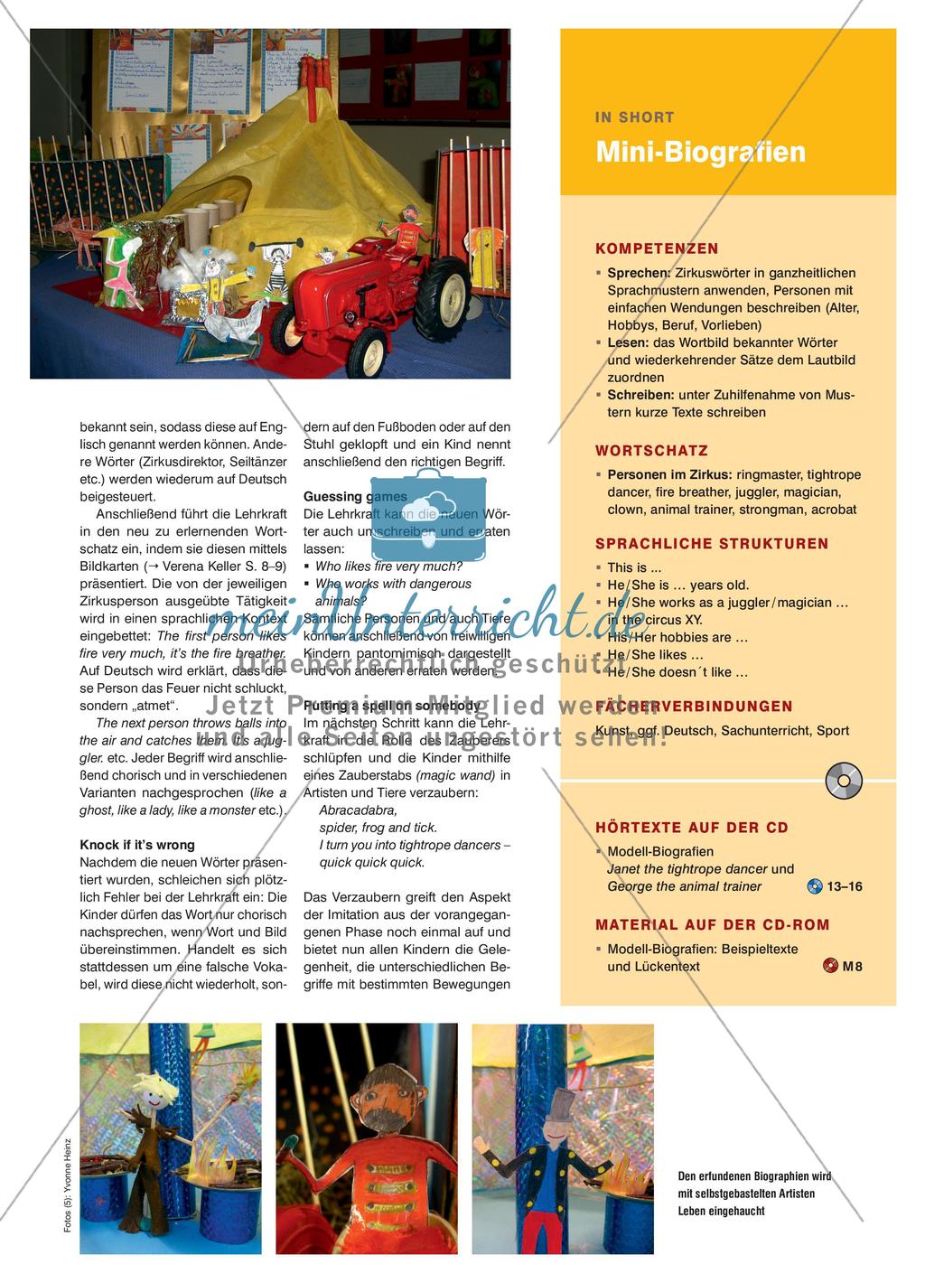 What a Circus! - Artisten für einen eigenen Zirkus basteln, beschreiben und präsentiere Preview 2