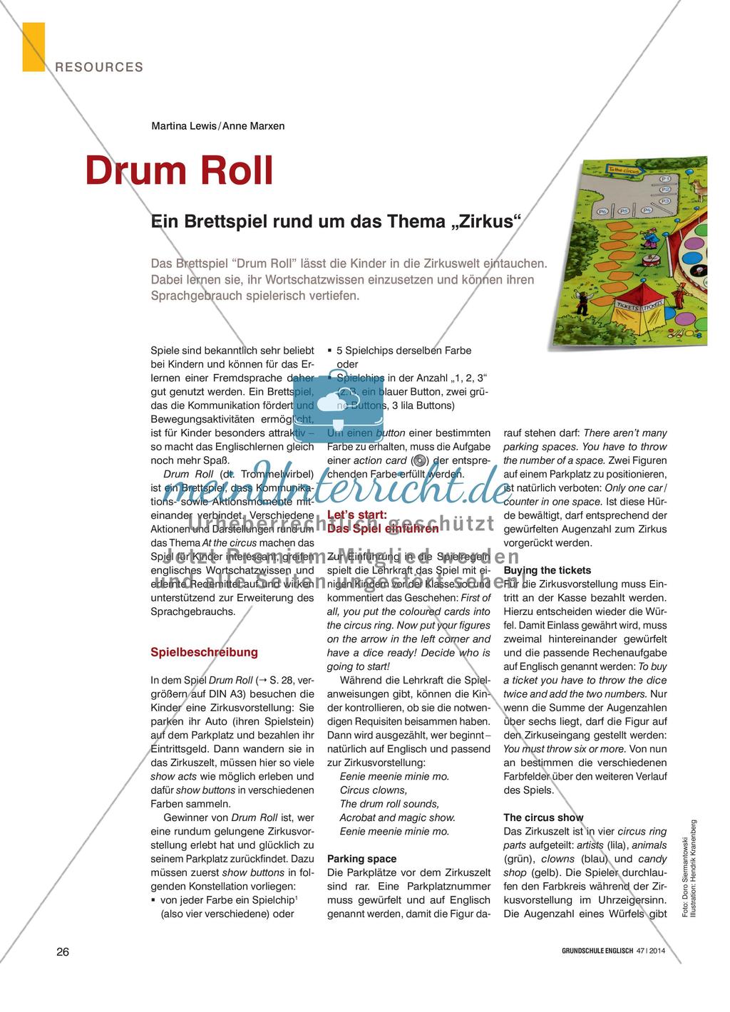 Drum Roll - Ein Brettspiel rund um das Thema „Zirkus“ Preview 1