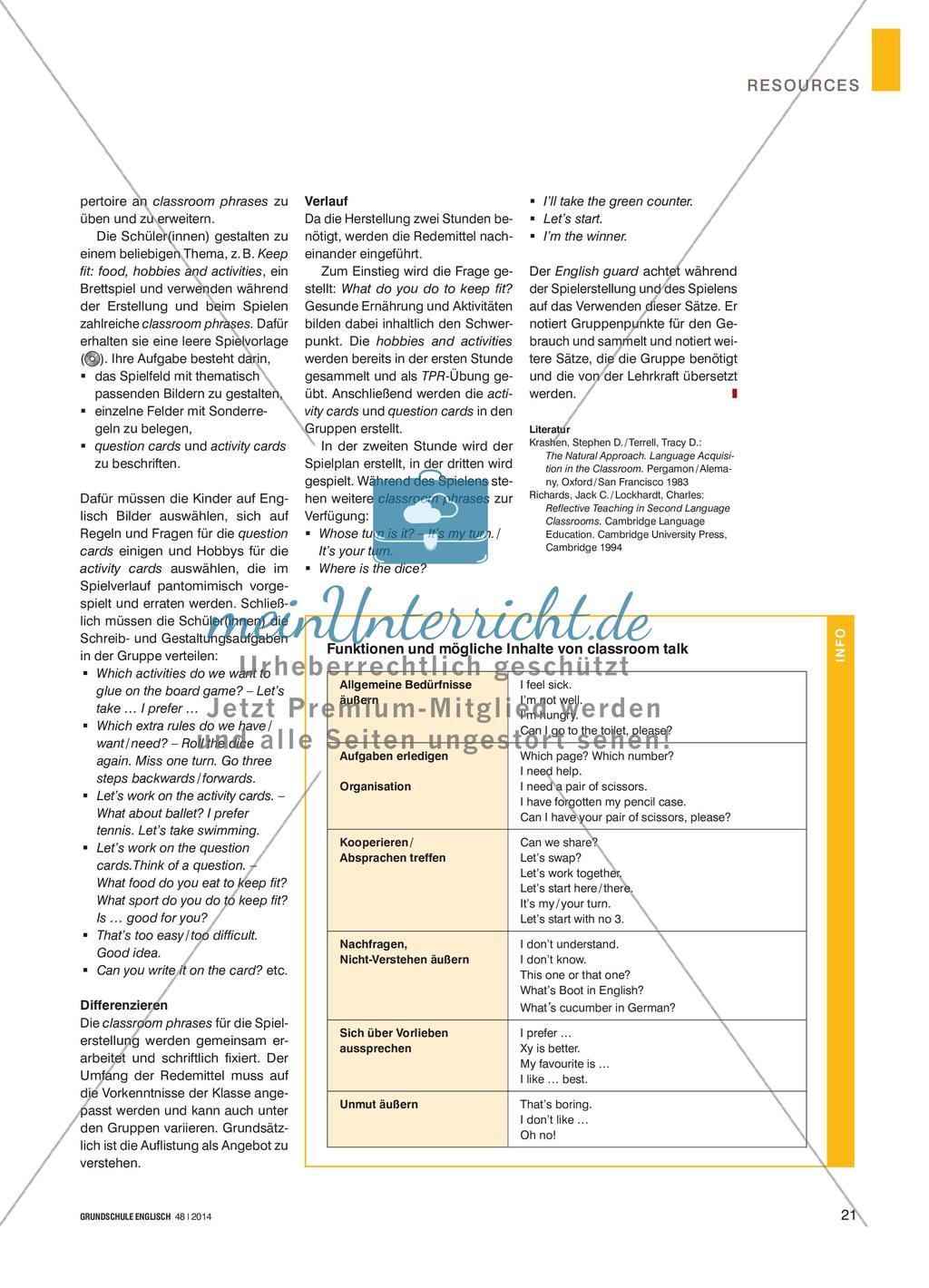 Classroom talk – Englisch als Arbeitssprache Preview 4