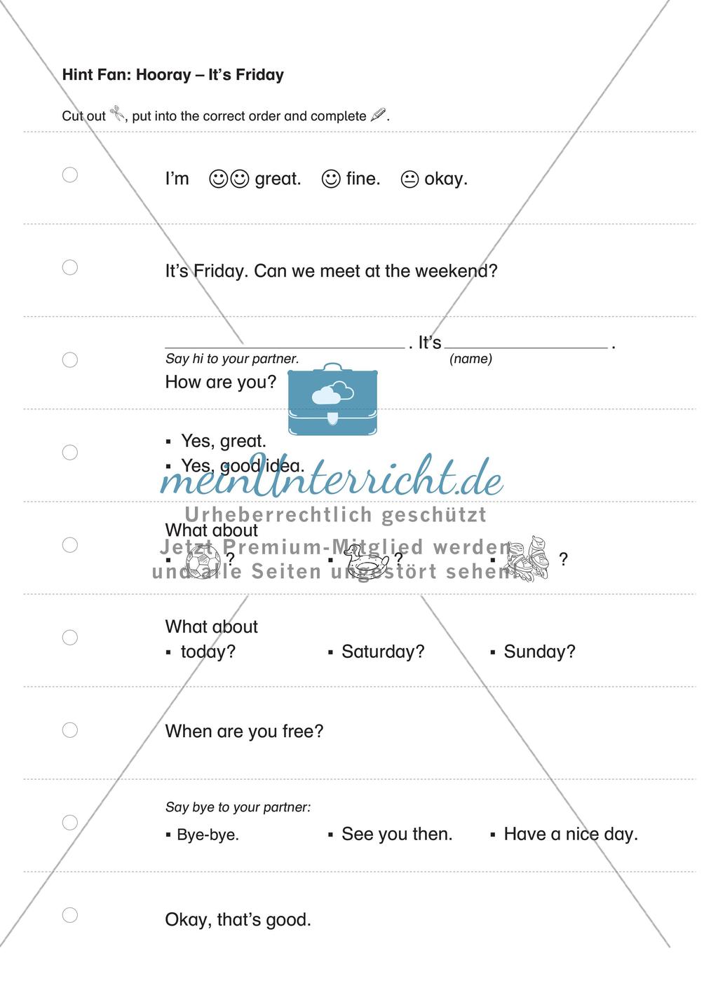 Hooray – It’s Friday!: Sich am Telefon für das Wochenende verabreden Preview 4