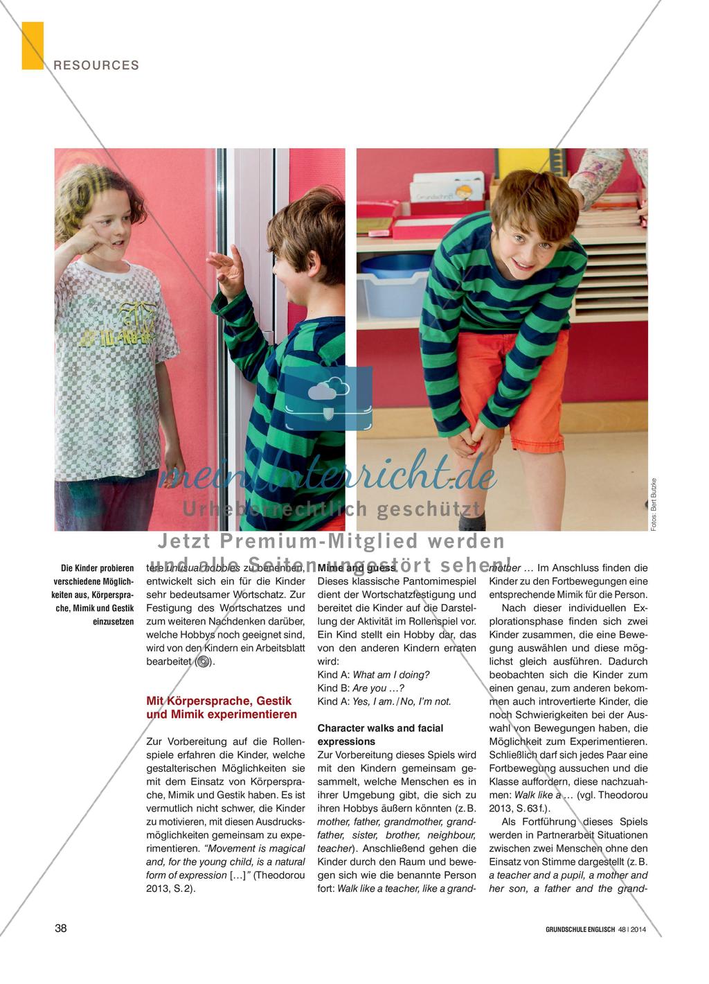 Unusual Hobbies: How to Work with the Extra - Ein halboffenes Rollenspiel in Anlehnung an eine Bildergeschichte inszenieren Preview 3
