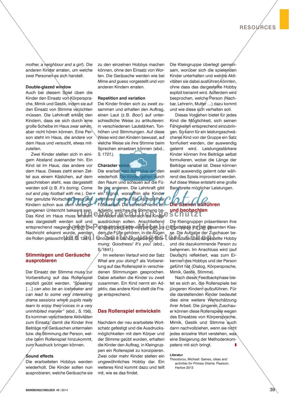 Unusual Hobbies: How to Work with the Extra - Ein halboffenes Rollenspiel in Anlehnung an eine Bildergeschichte inszenieren Preview 4