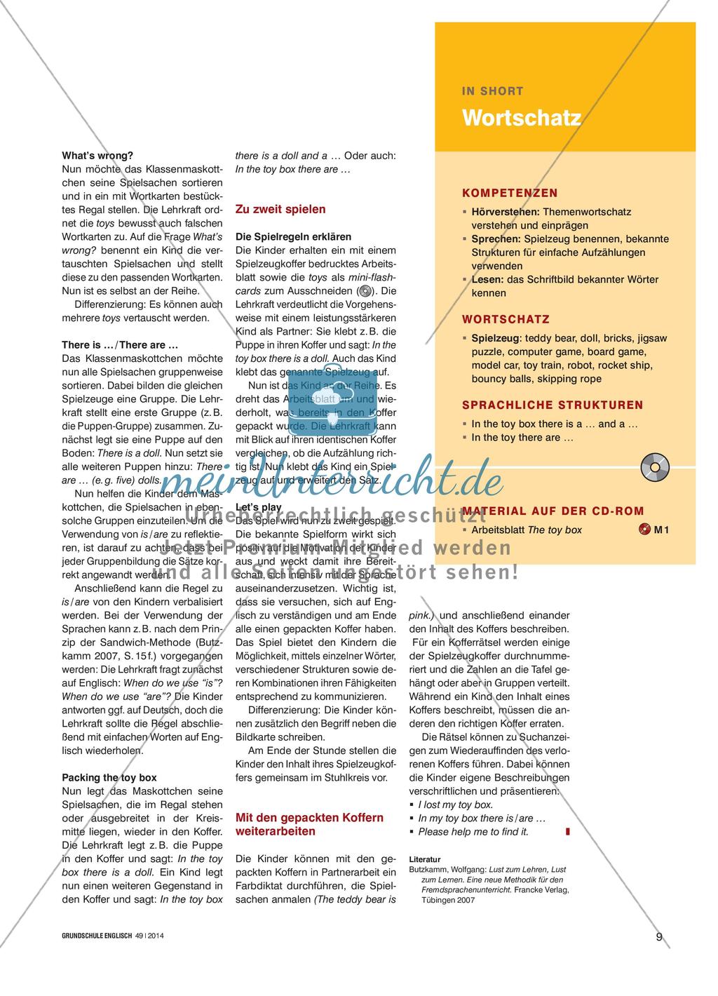 Packing the Toy Box - Mit verschiedenen Varianten des Spiels „Ich packe meinen Koffer“ den Wortschatz festigen Preview 2