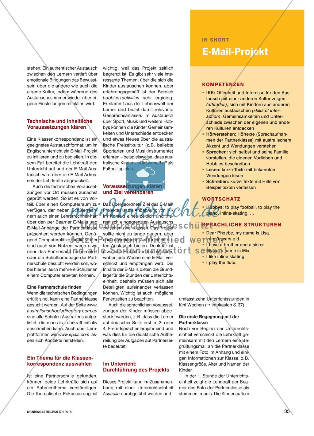 Why Do You Speak English and Not “Australian”? - Ein E-Mail-Projekt mit einer australischen Schulklasse Preview 2