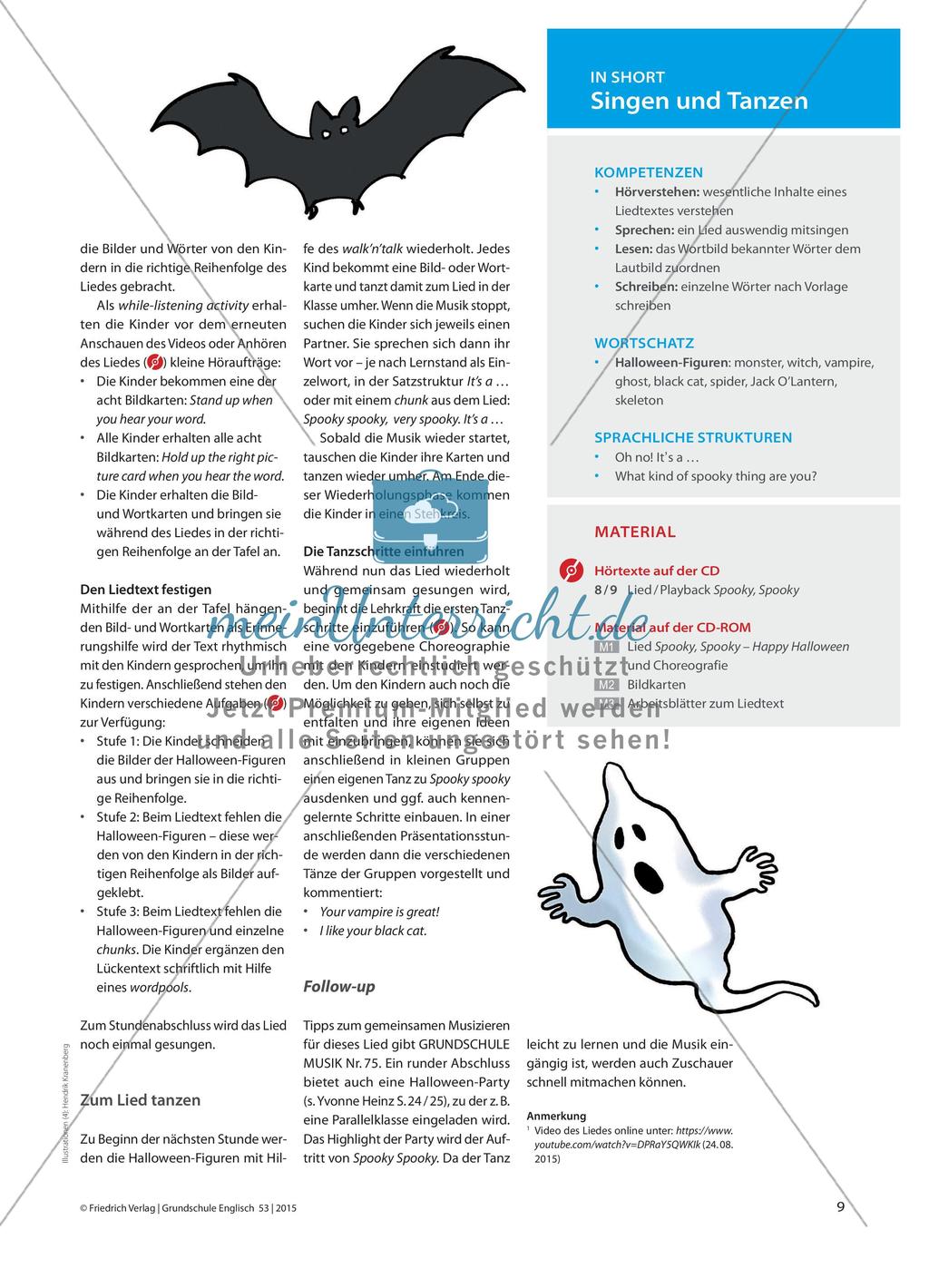 A Spooky, Spooky Song - Ein Halloween-Lied mit Tanz lernen Preview 2