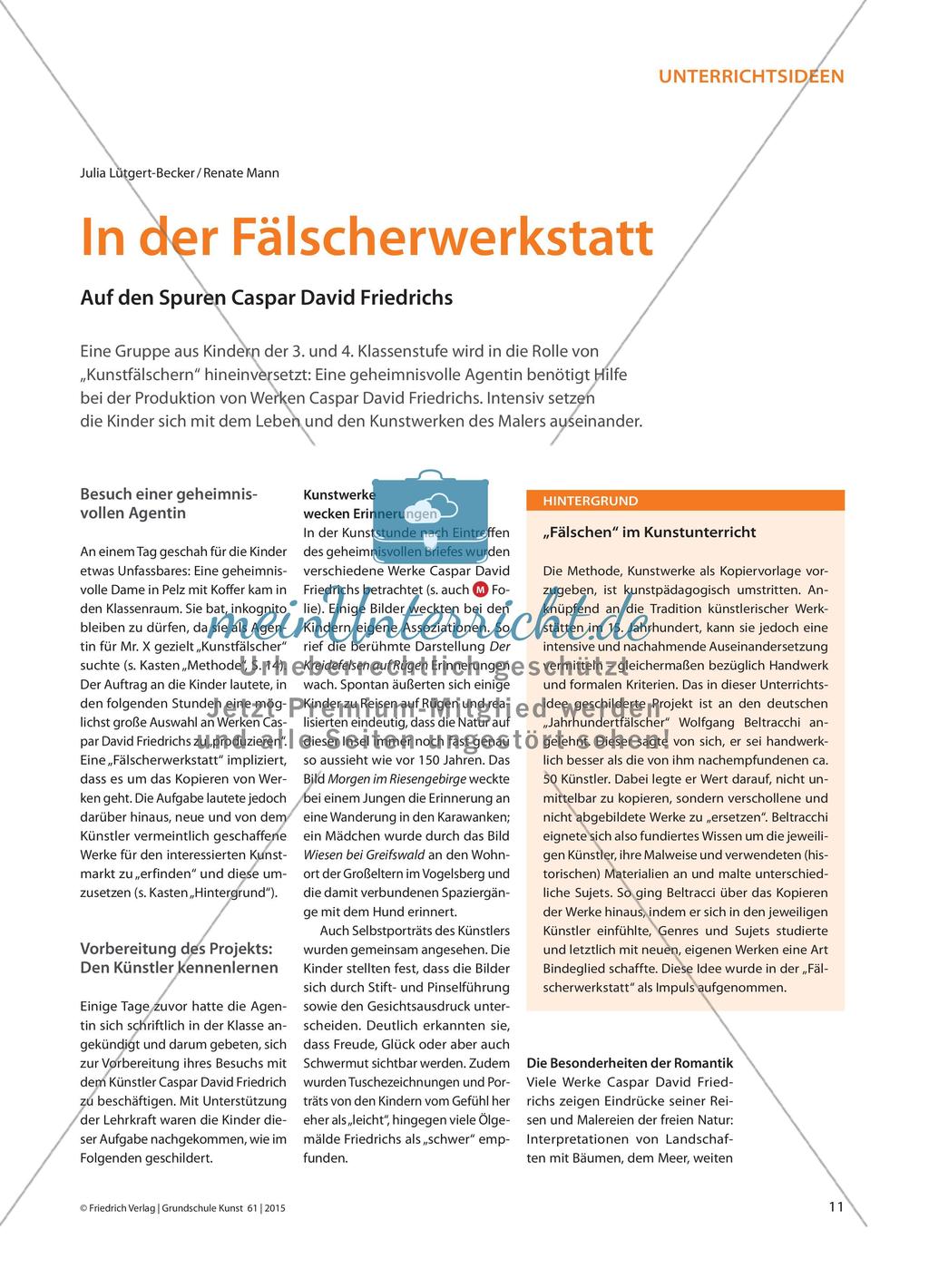 In der Fälscherwerkstatt - Auf den Spuren Caspar David Friedrichs Preview 1
