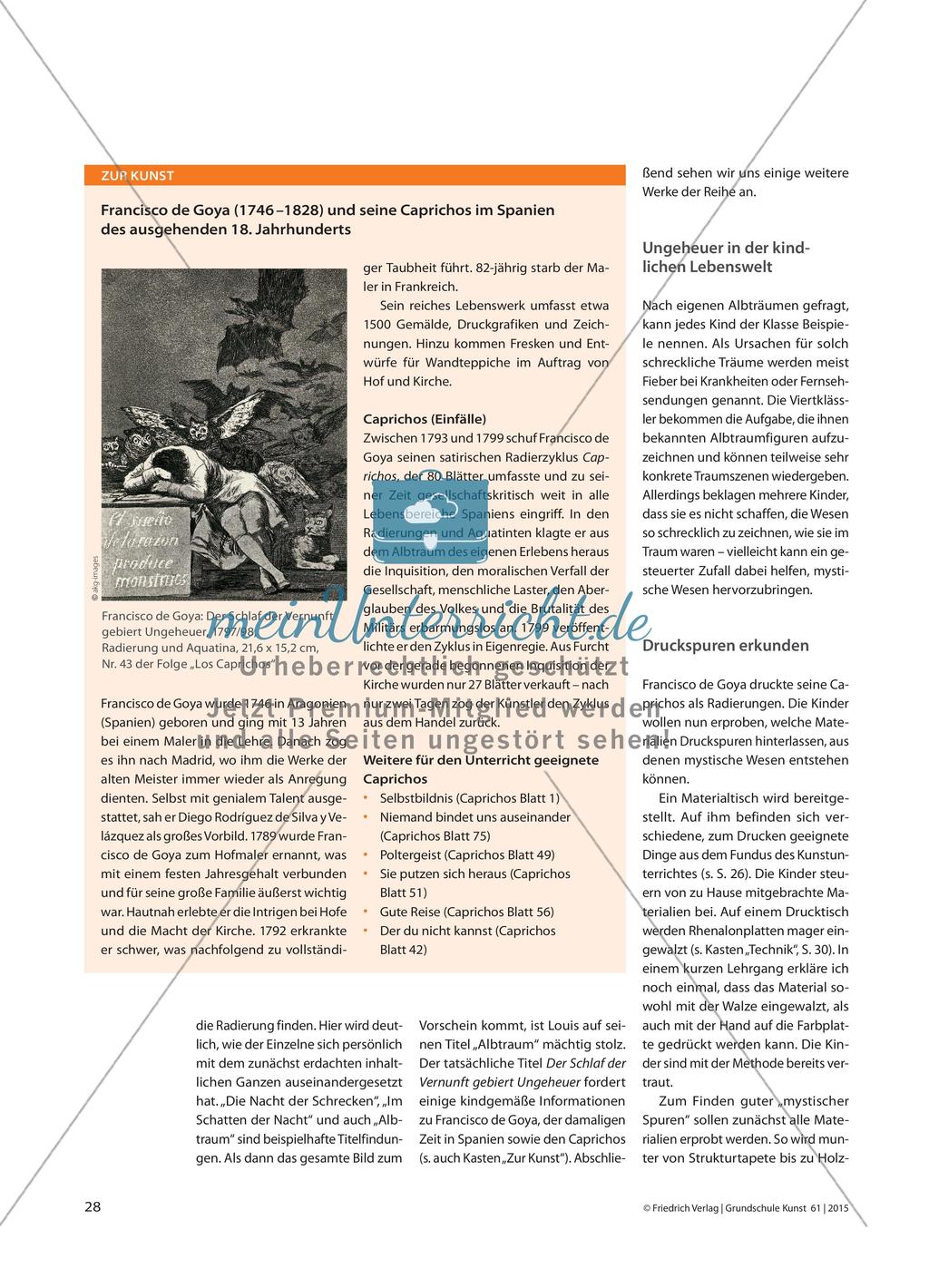 „Du bist verflucht! so sagt die Eule“ - Albtraumwesen aus Materialdruckspuren Preview 3