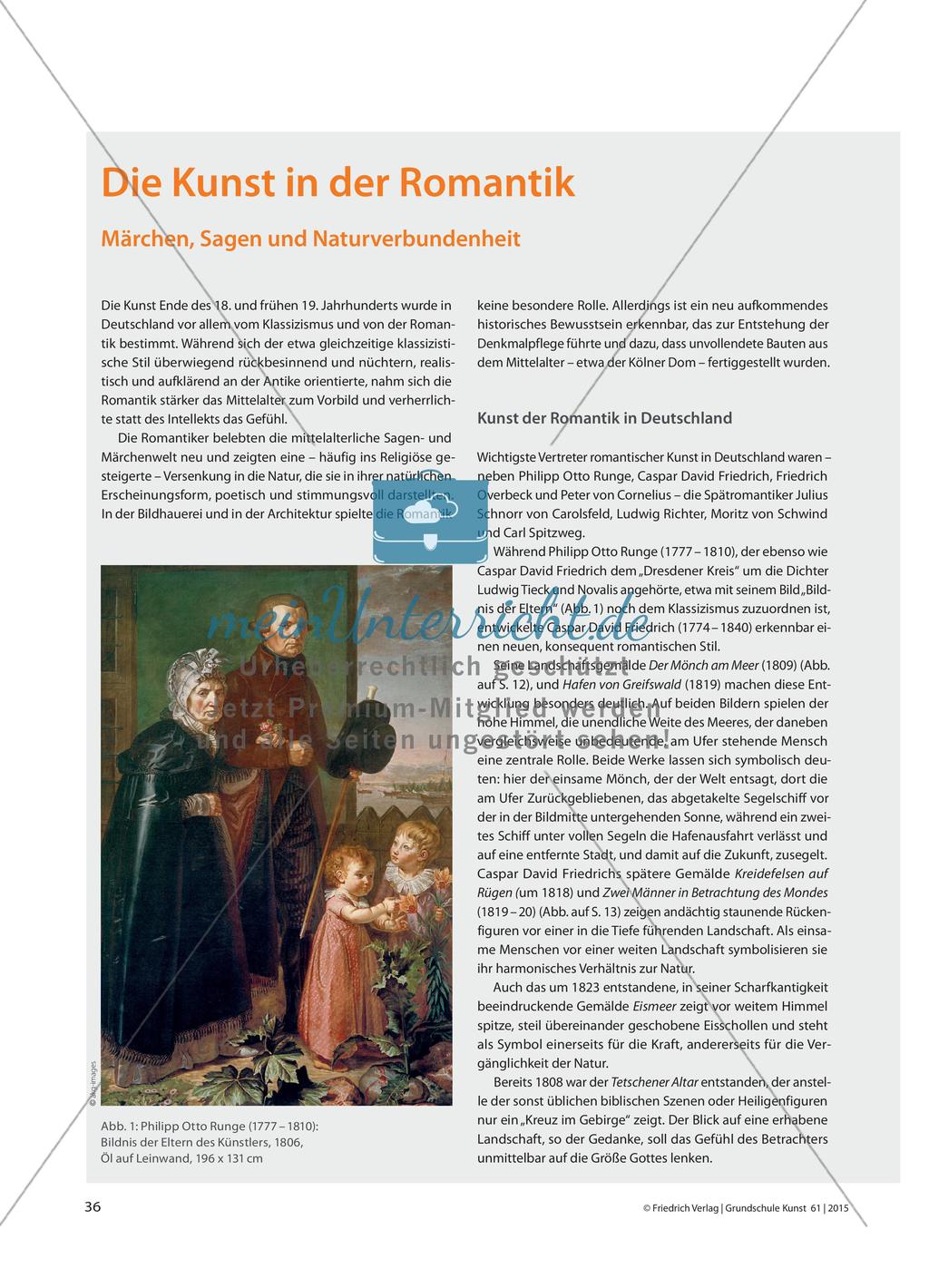 Die Kunst in der Romantik - Märchen, Sagen und Naturverbundenheit Preview 1