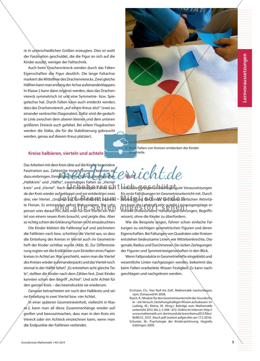 Geometrische Entdeckungen beim Falten in Klasse 1 Preview 4