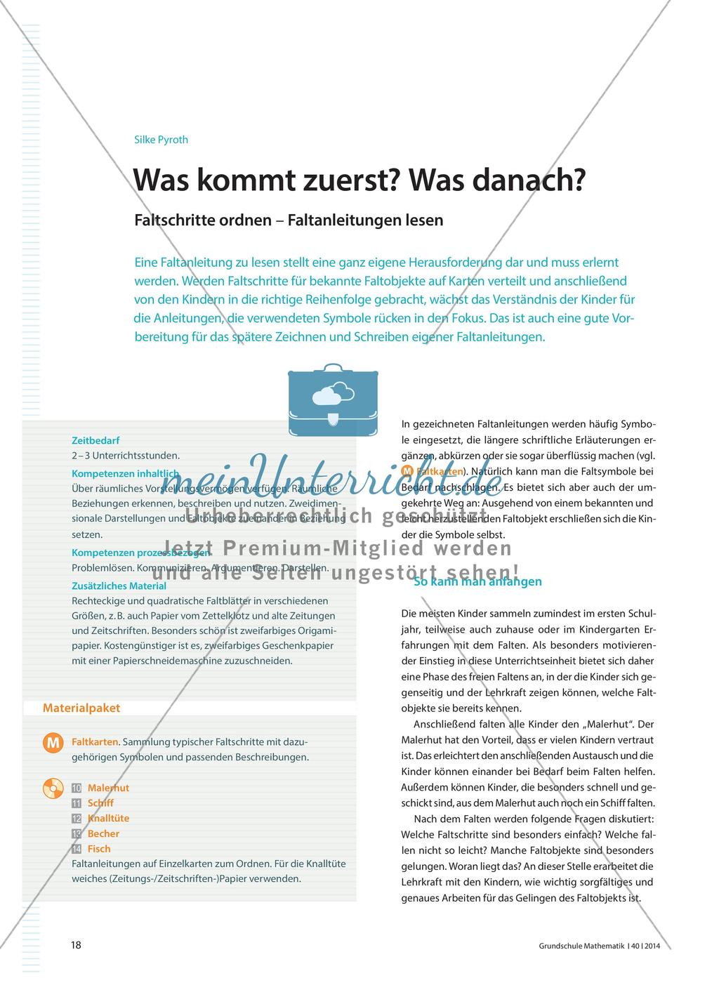 Das Ordnen und Lesen von Faltanleitungen Preview 1