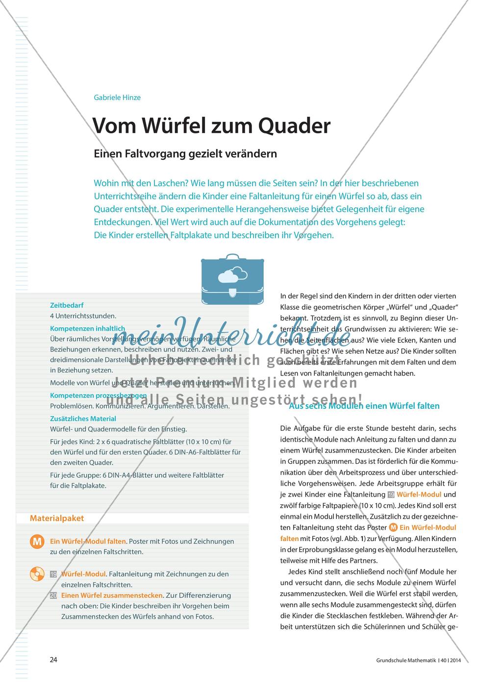 Vom Würfel zum Quader: Einen Faltvorgang gezielt verändern Preview 1
