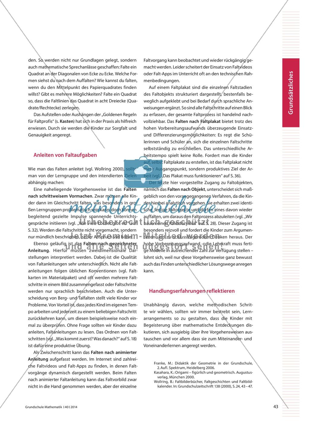 Aktive und konstruktive Annäherung an Begriffe durch Falten Preview 4