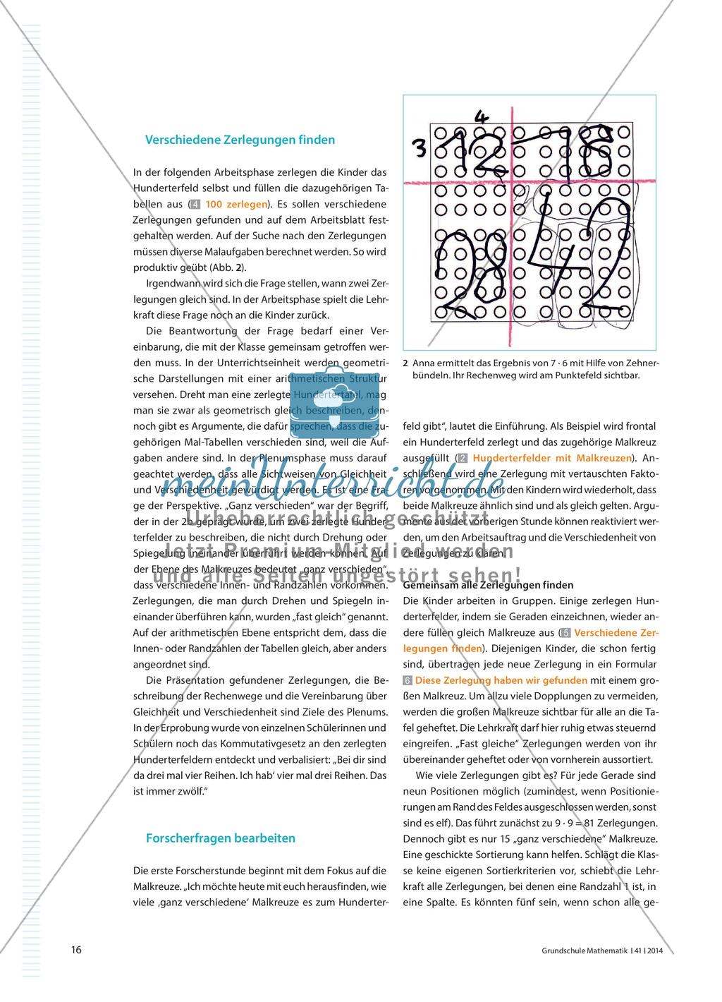 100 zerlegen mit Malkreuzen: Ein Darstellungsmittel früh vorbereiten Preview 3