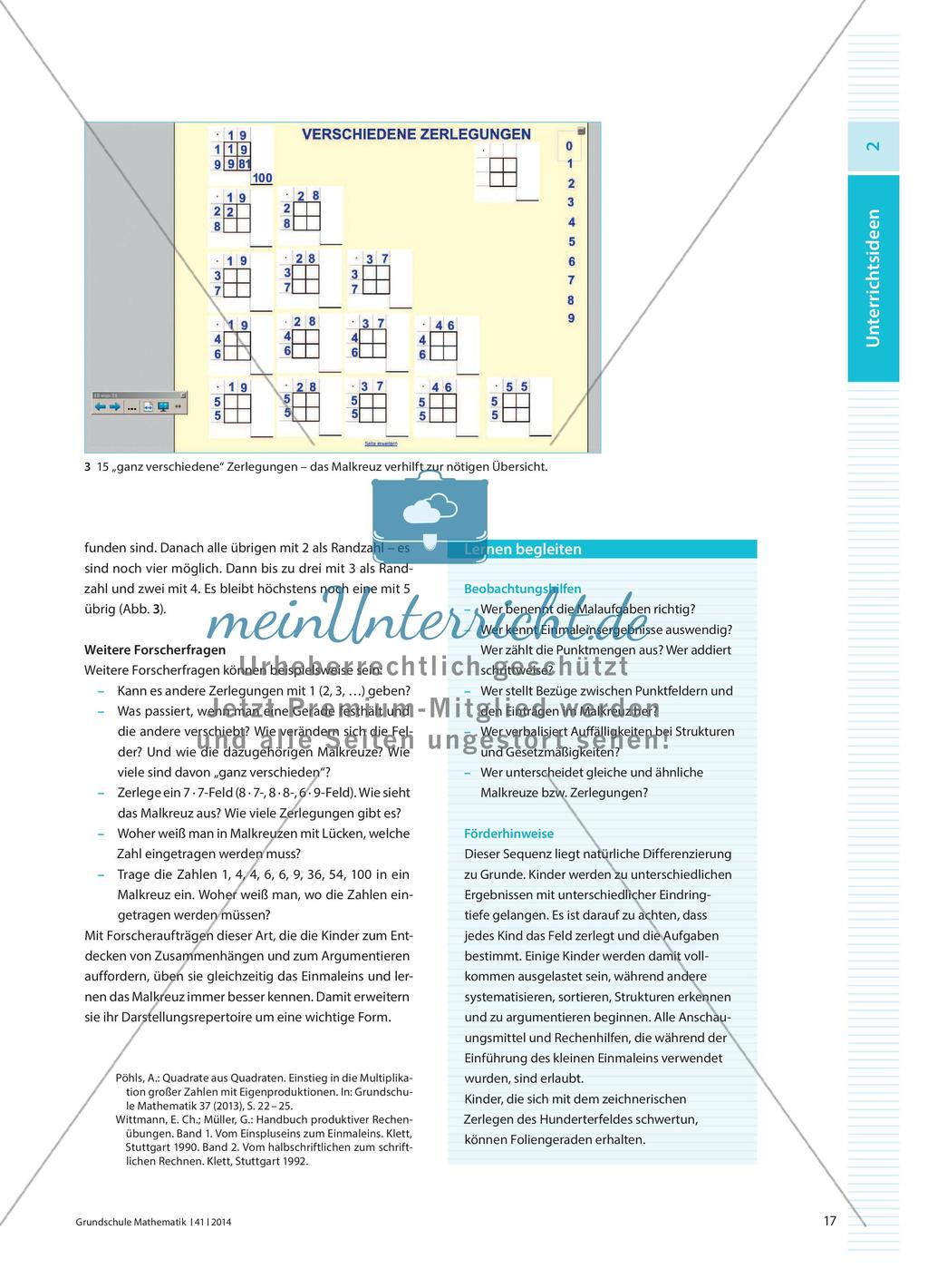 100 zerlegen mit Malkreuzen: Ein Darstellungsmittel früh vorbereiten Preview 4