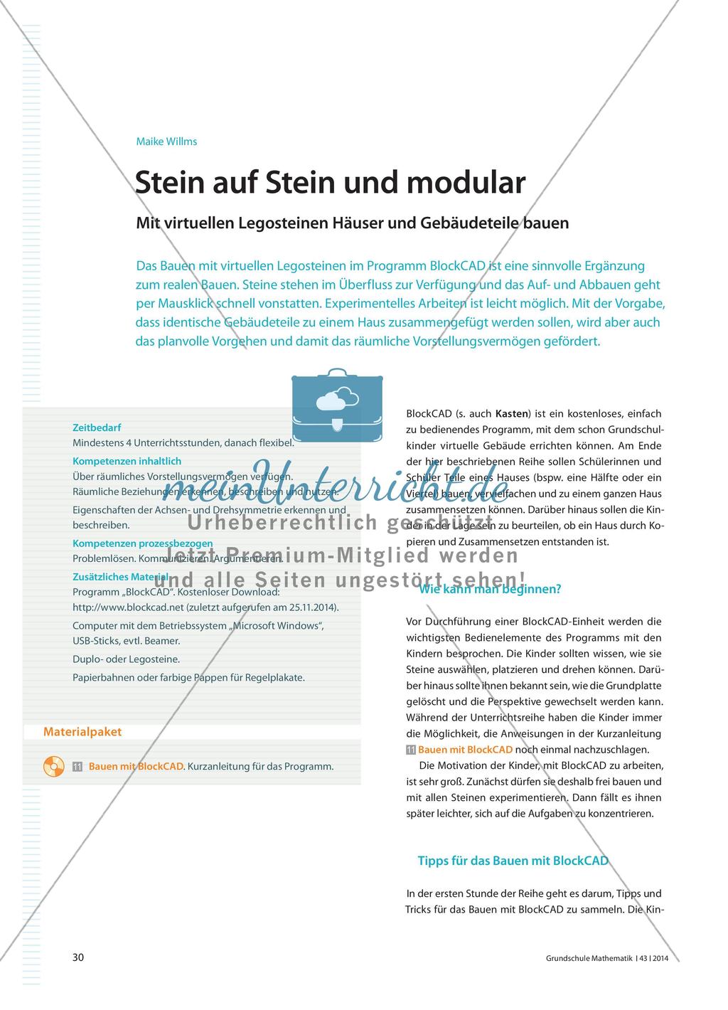 Stein auf Stein und modular - Mit virtuellen Legosteinen Häuser und Gebäudeteile bauen Preview 1