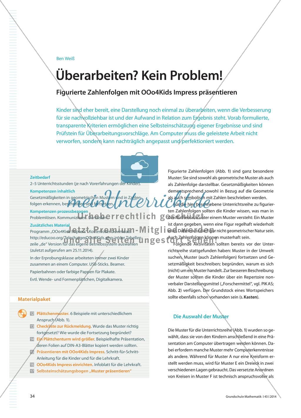 Überarbeiten? Kein Problem! - Figurierte Zahlenfolgen mit OOo4Kids Impress präsentieren Preview 1