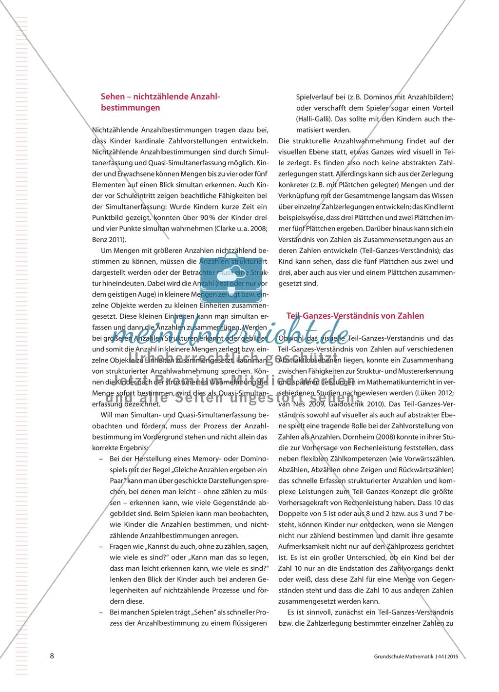 „Auf was man zählen kann“ - Wichtige Lernvoraussetzungen von Schulanfängern Preview 3