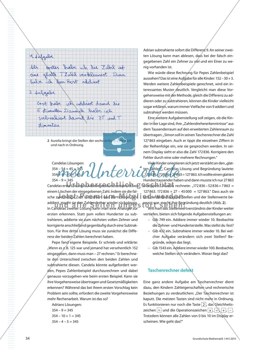 Forschen mit dem Taschenrechner - Zahlen und ihre Beziehungen auf der symbolischen Ebene untersuchen Preview 3