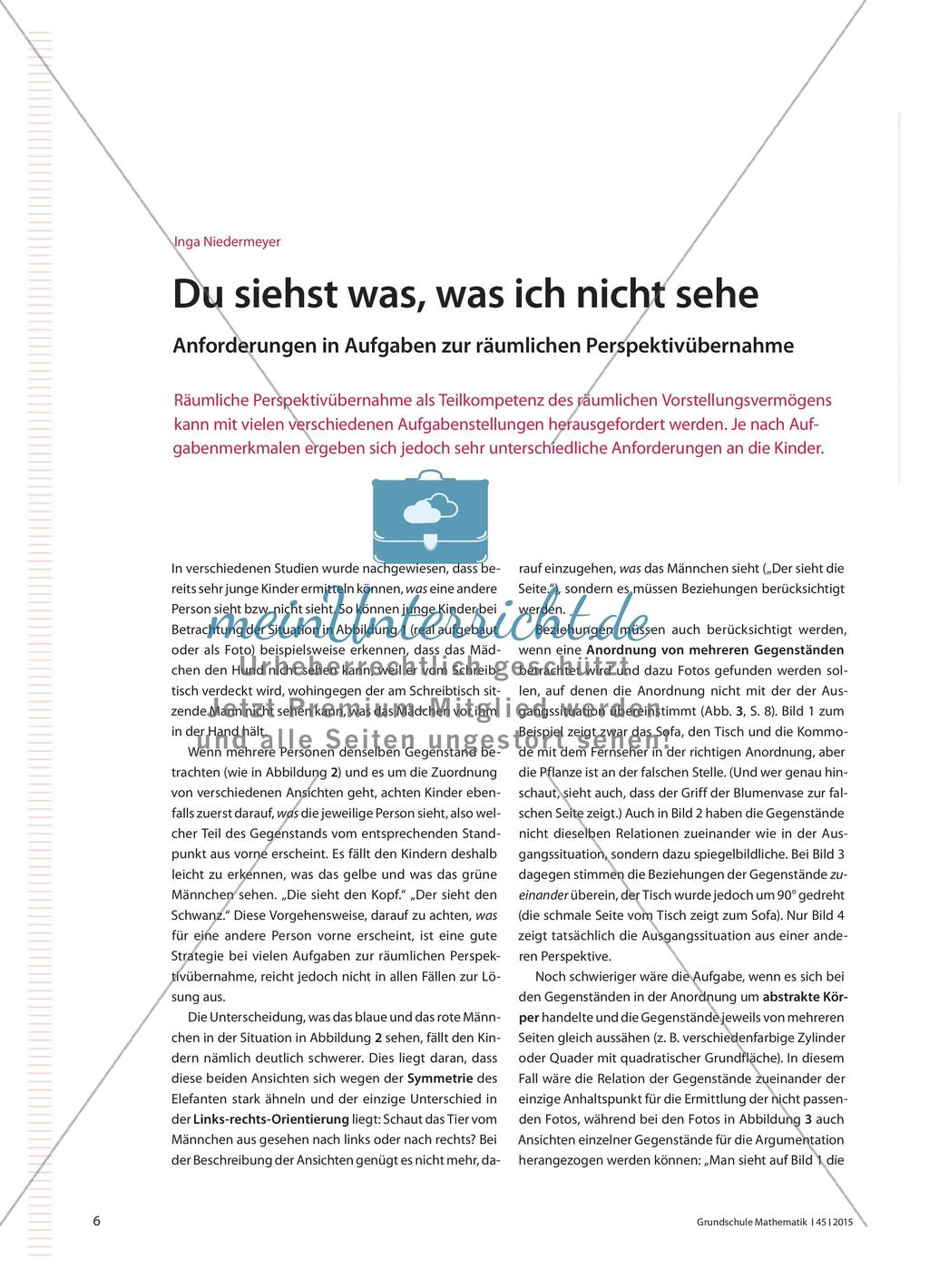Du siehst was, was ich nicht sehe - Anforderungen in Aufgaben zur räumlichen Perspektivübernahme Preview 1