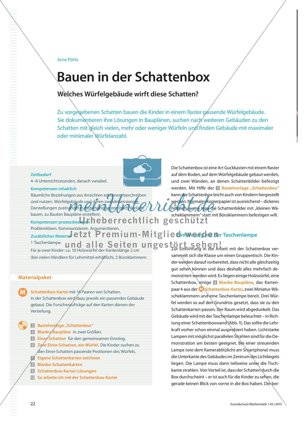 Bauen in der Schattenbox - Welches Würfelgebäude wirft diese Schatten? Preview 1